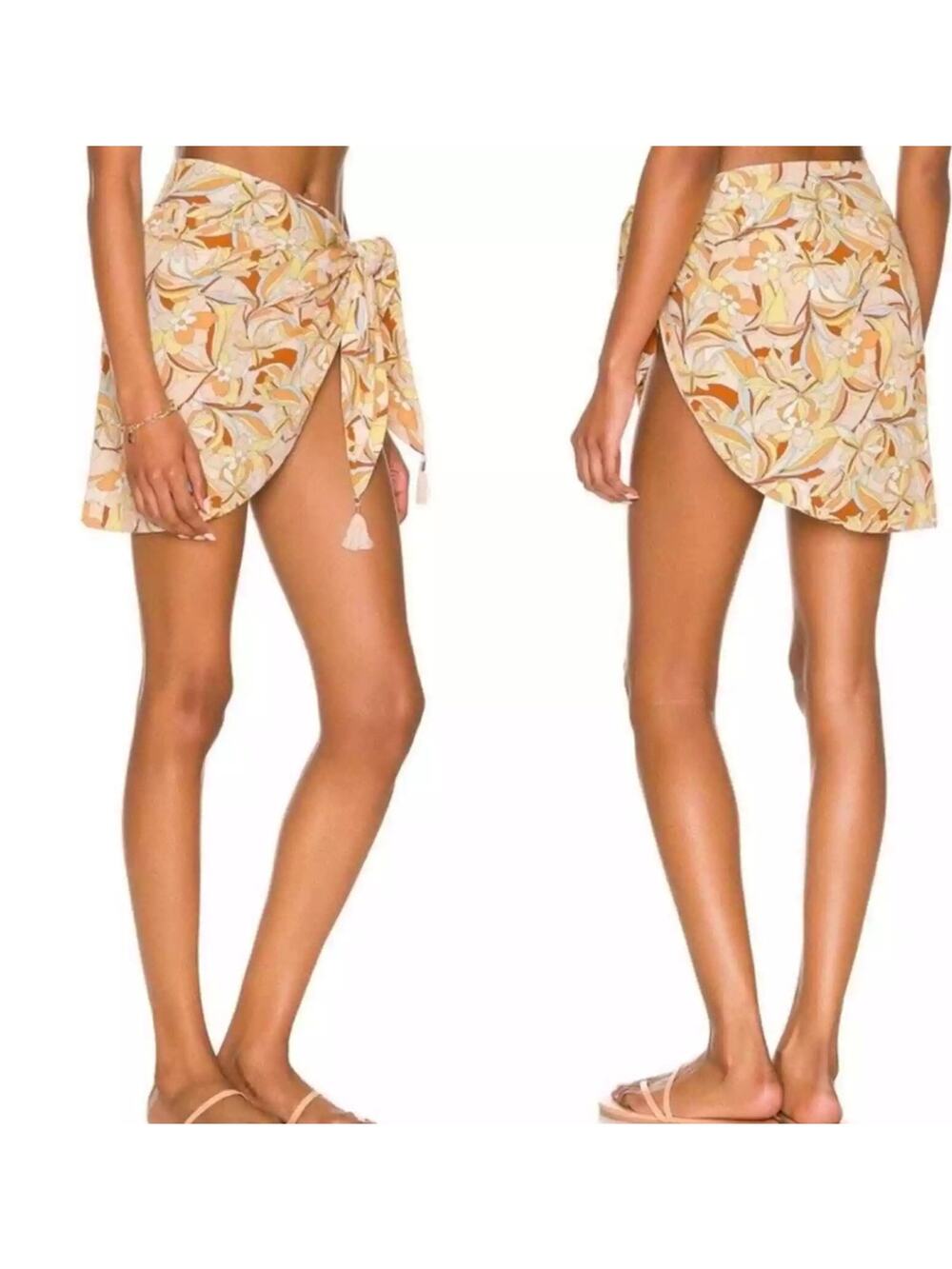 L Space NWT Women’s Salinas Sarong Soulshine Floral One Size Swim Cover Up